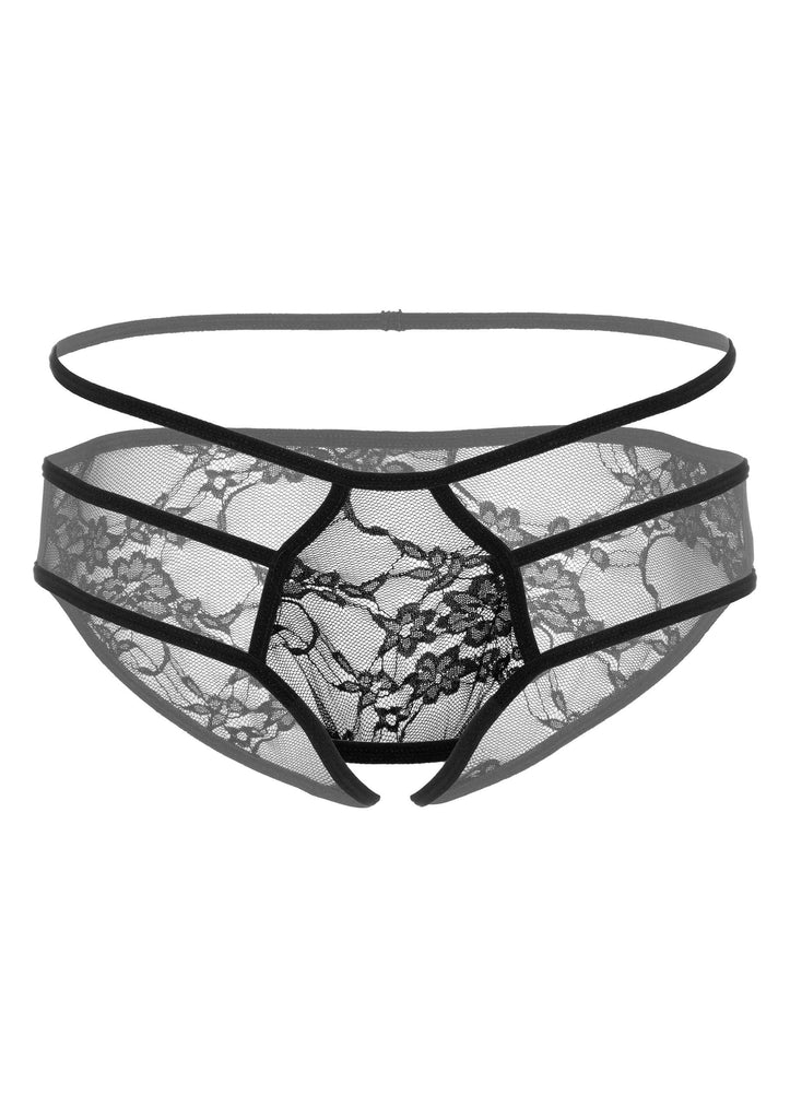 Daring jade crotchless bikini panty