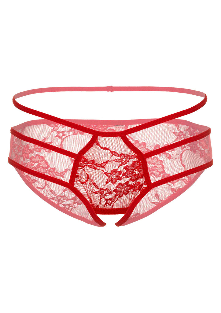 Daring jade crotchless bikini panty