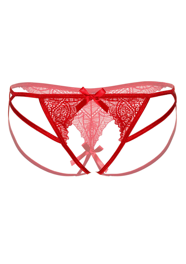 Daring naomi strappy crotchless tanga